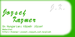 jozsef kazmer business card